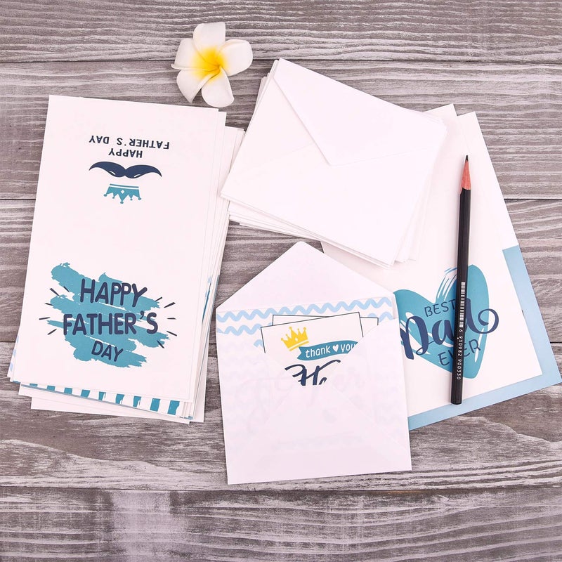 TUPARKA 36 Pack Father's Day Greeting Cards with Envelopes, 6 Assorted Unique Designs for Father's Day - Image 4